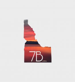 7B Idaho Sunset Sticker